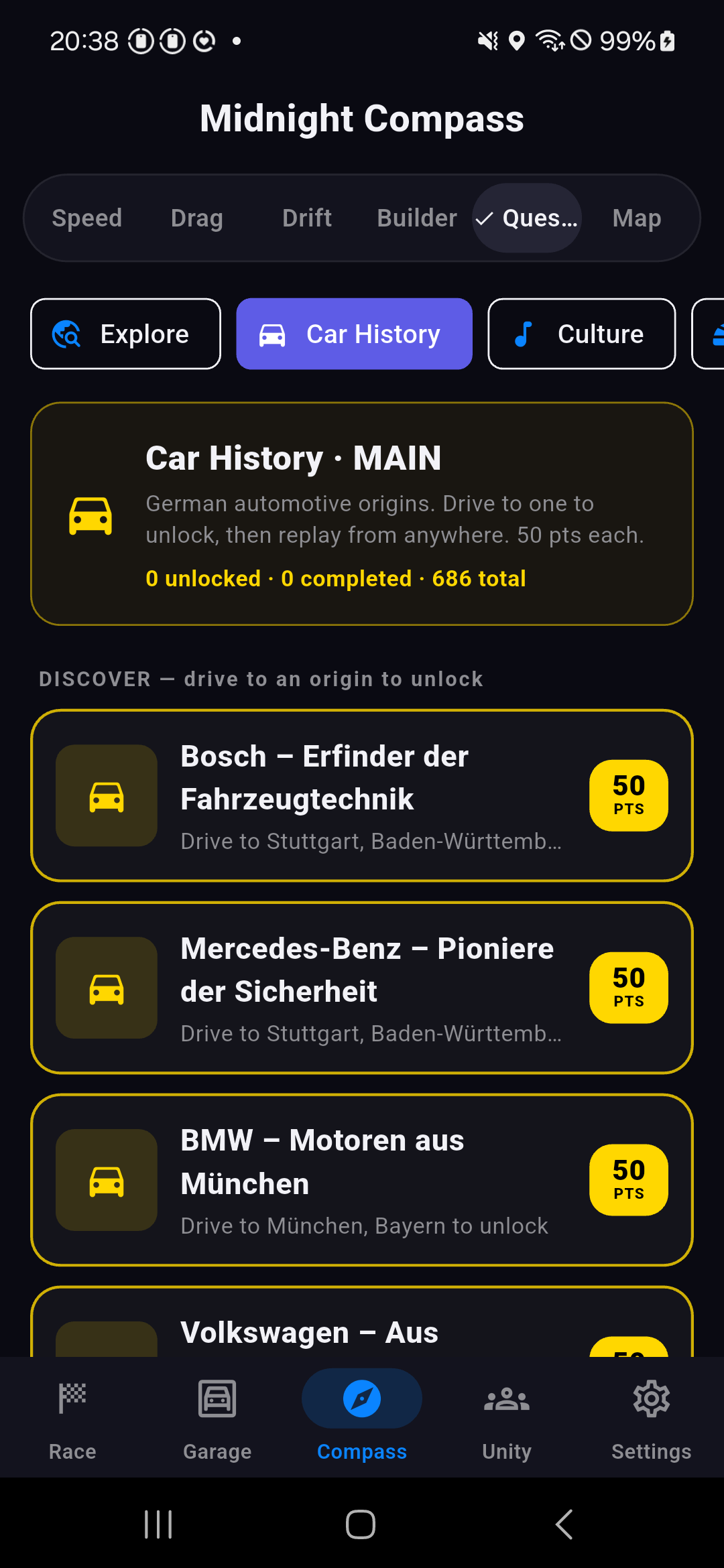 Car History quests