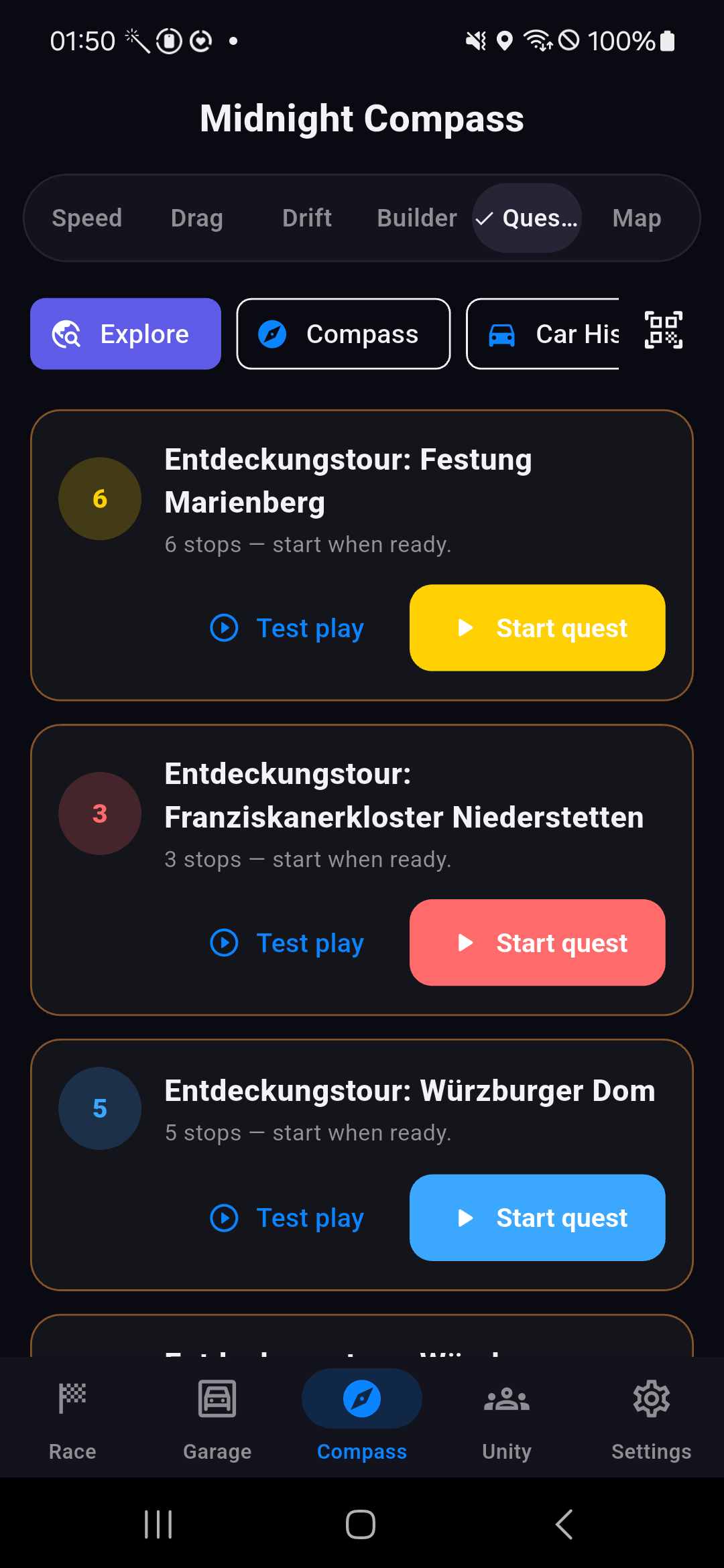 Quest categories