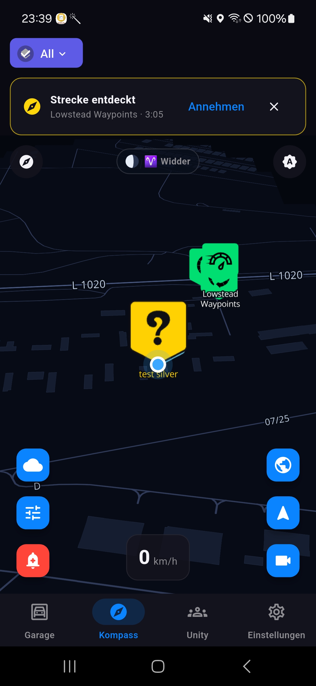 A race map discovered while driving