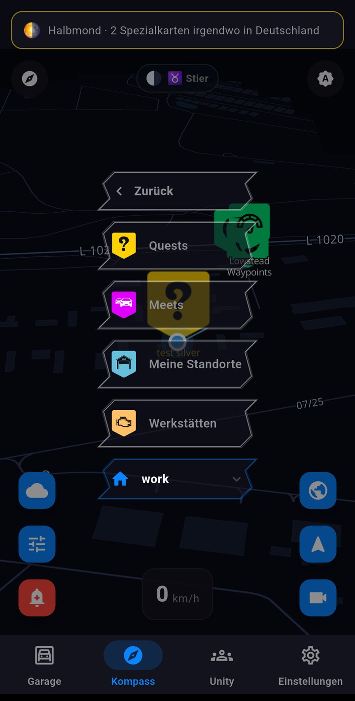 Saved places and workshops in the map filter